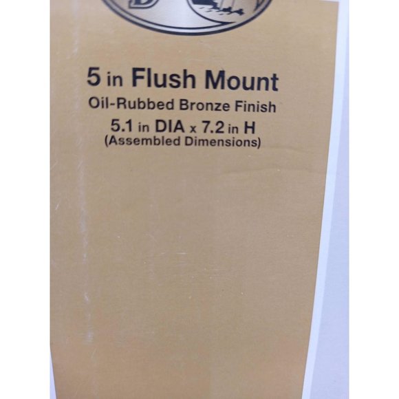 Hampton Bay Flush Mount 1-Light 5.1'' By  7.2 - Picture 7 of 9